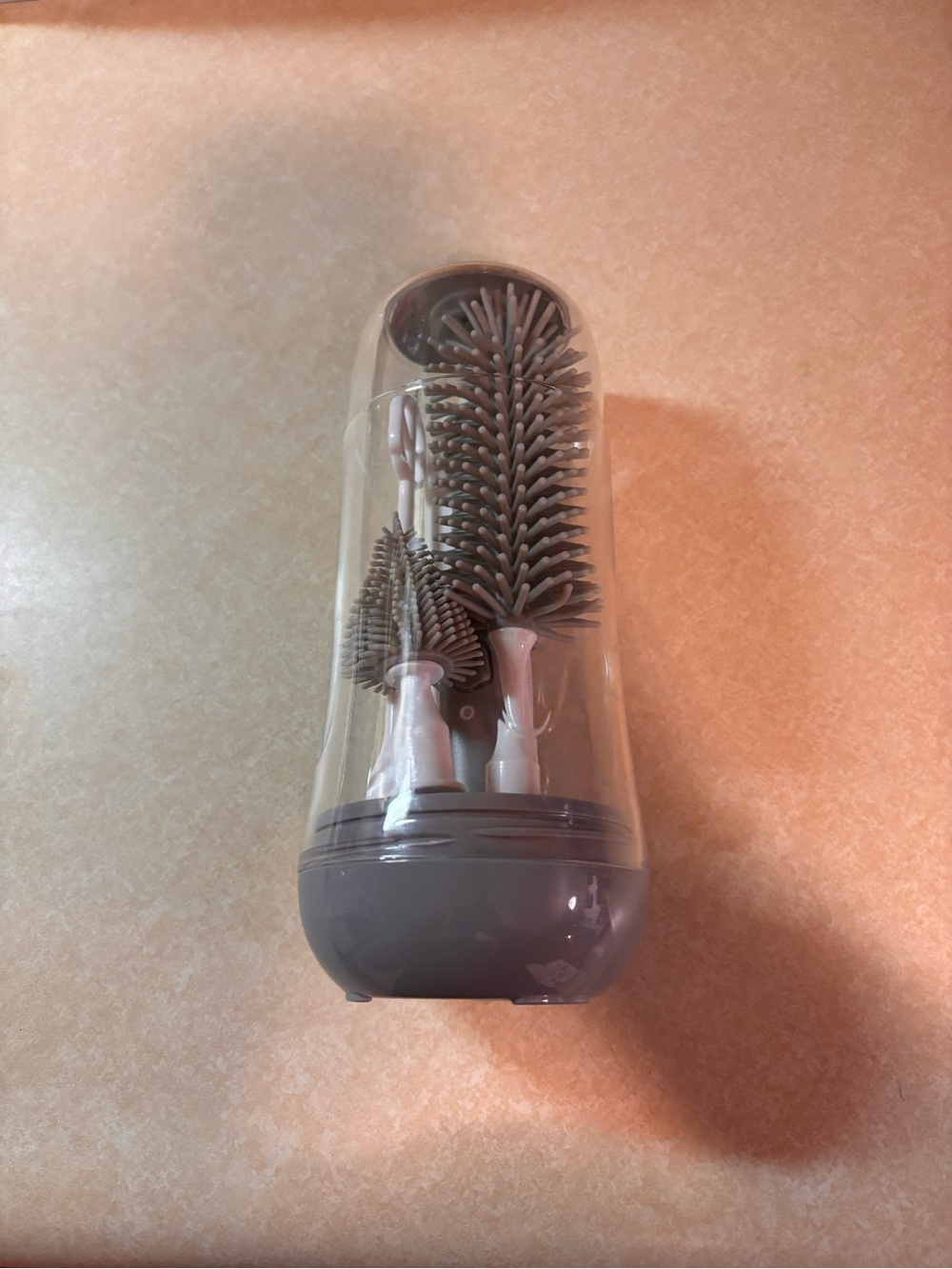 Silicone Bottle Brush Set in Light Gray